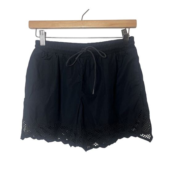 Jonathan Simkhai Black Lace Crochet Drawstring Shorts Women’s Size XS - Picture 1 of 6